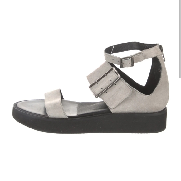 Helmut Lang Suede Leather Sandals Strap buckle platform - Picture 1 of 10